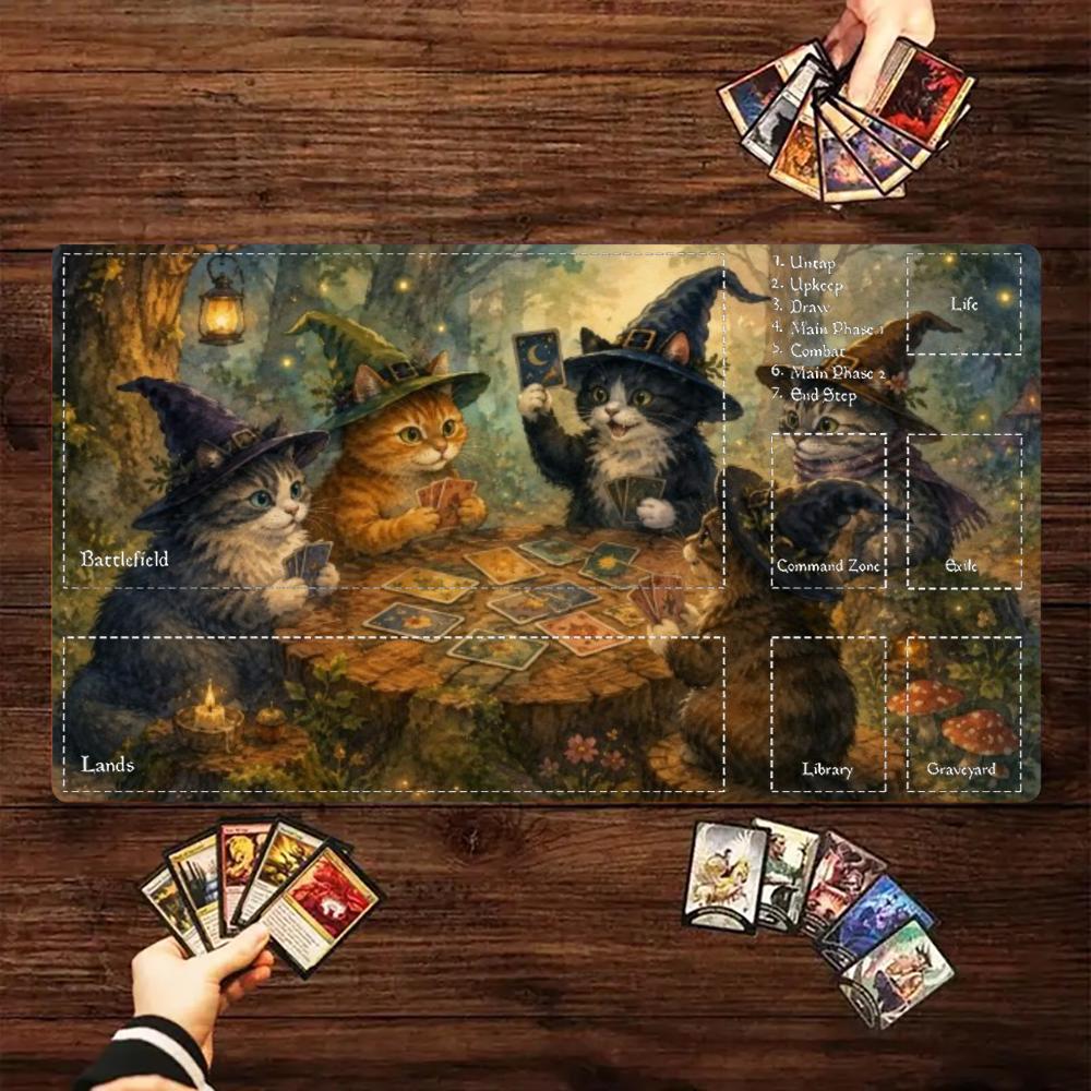 Door Mat Blank - Tapete de Jogo Grande Witch Cats