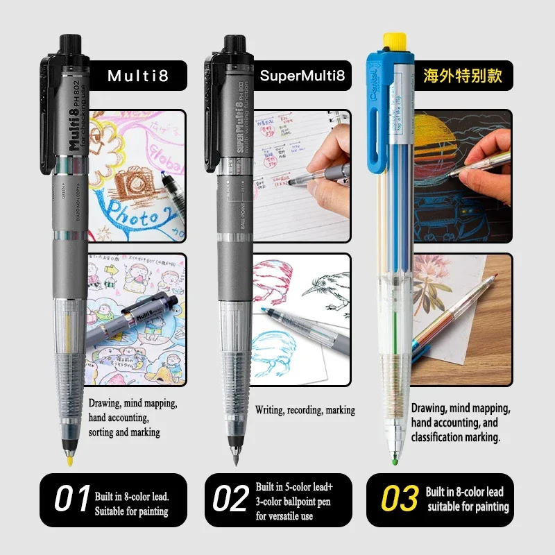 Lápis mecânico Pentel Multi+8, - Pentel Pen Energel avaliação e preço